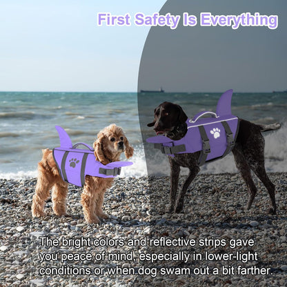 Close up of chin float feature on Dogcheer shark dog vest