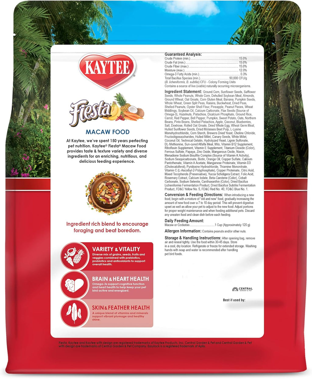 Kaytee Fiesta Macaw Food, Nutritious and Fun Blend, 4.5 Pounds - Image 11
