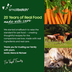 Smallbatch Pets premium single protein raw dog food nutritional analysis panel