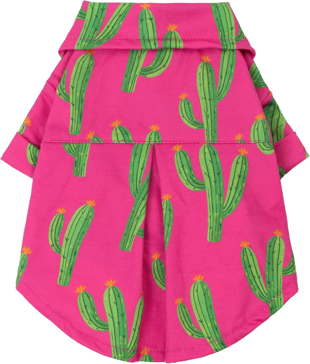 Fitwarm Hawaiian Floral Dog Shirt, Tropical Summer Clothes for Small Dogs Boy, Pet Collared Outfit, Tourist Costume, Red, White, Medium - Image 9