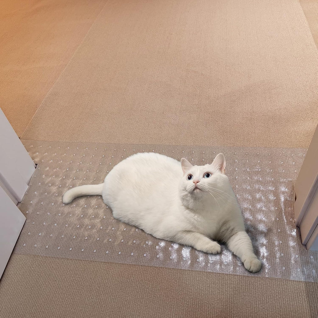 Carpet Protector Mat for Cat & Dog, Under Door Anti-Scratch Plastic Guard, Non Slip, Easy to Cut, 3.6FT(Clear, 1pcs) - Image 11