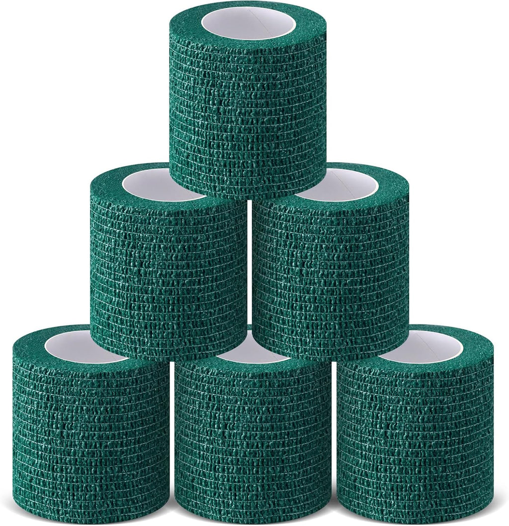 Threlaco 6 Rolls Self Adhesive Bandages Wrap No Chew Bandage for Pets Bitter Bandage Wrap for Dogs and Cats Wound Wrap(Dark Green,3 Inches x 5 Yd) - Image 9