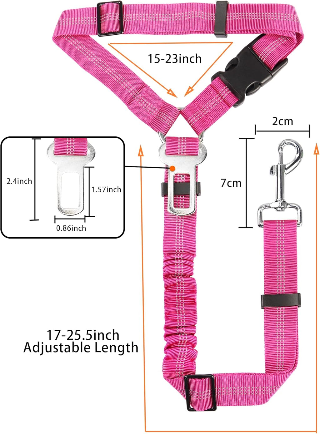 Heavy duty nylon material of Yaodhaod dog travel safety belt