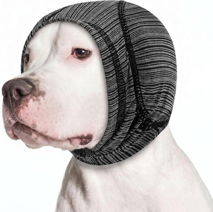 KOESON padded dog calming hoodie front view on a medium breed dog