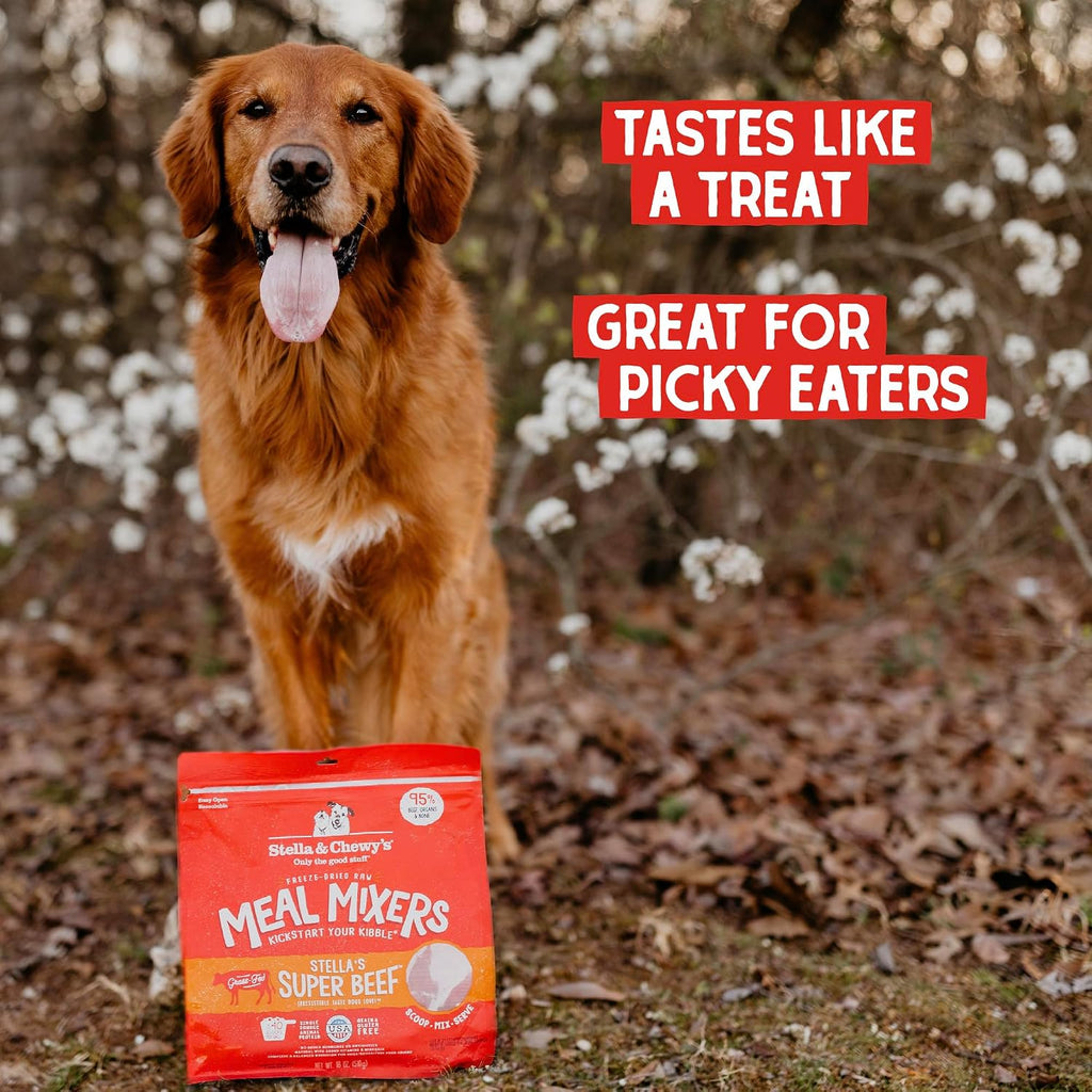Stella and Chewy's high protein grass-fed beef meal mixer for picky eating dogs