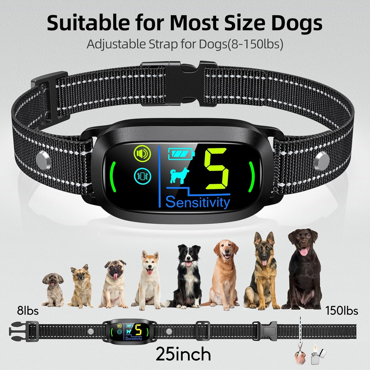 Fafafrog smart bark collar packaging and included accessories