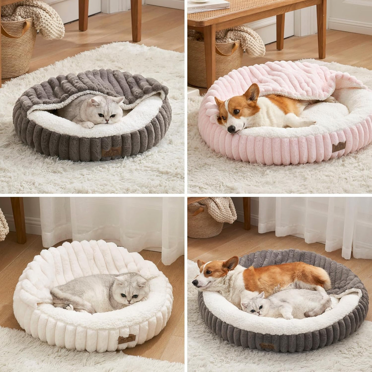 Cozy Kiss round bed for small dogs and cats