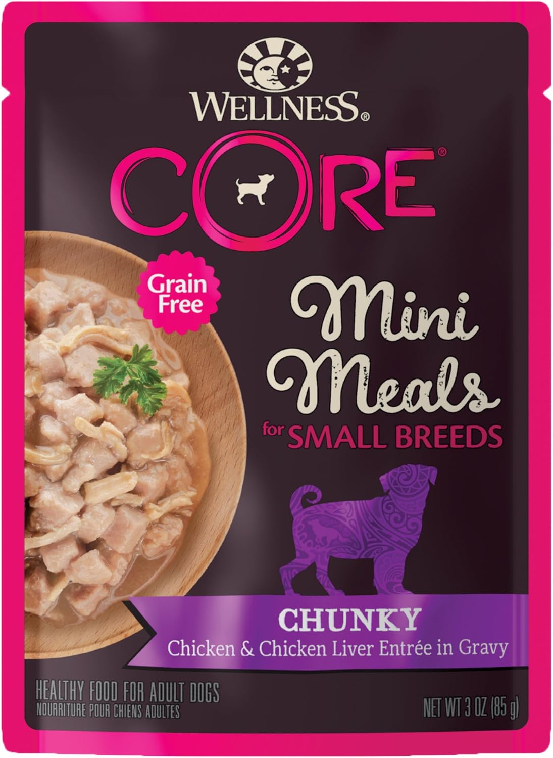 Wellness CORE Small Breed Mini Meals Shredded in Gravy Adult Wet Dog Food, Grain Free, Natural, Chicken and Turkey Dinner Recipe, 3 oz, Pack of 12 Pouches - Image 11