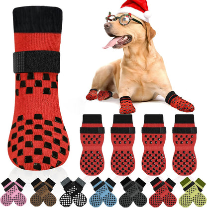 Packaging and included size information for aiedouler pet socks