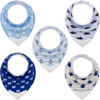 Giftty baby teething bibs set with silicone corner front view