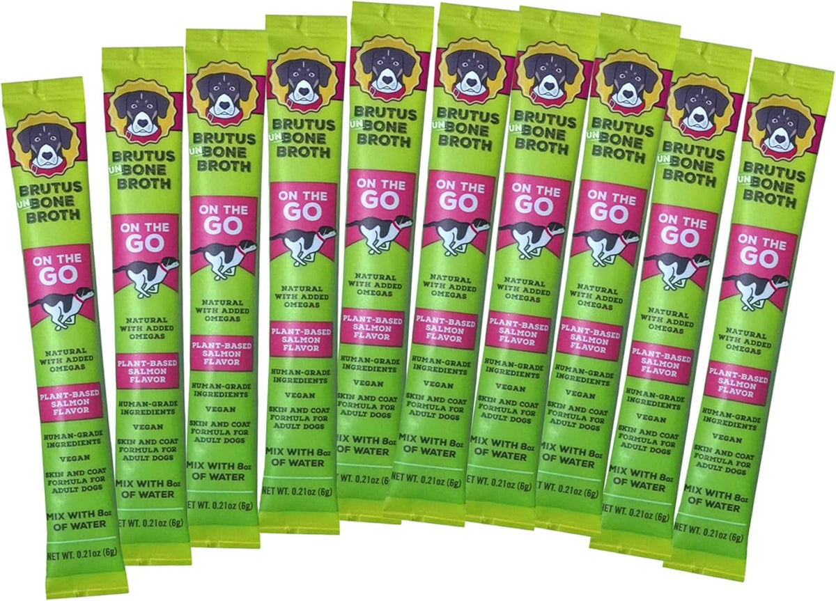 Brutus Bone Broth for Dogs - Bone Broth Powder with Chondroitin Glucosamine & Turmeric - Human Grade Food Toppers for Dry Food & Picky Eaters - 10 Stick (Beef) - Image 13