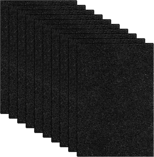 Useamie carbon litter box filter pads front view ten pack for enclosed pet pans