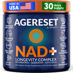 JoysLife AGERESET NAD Supplement front view bottle of longevity complex capsules