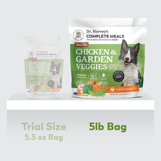 Dr. Harvey's grain-free dehydrated dog food packaging