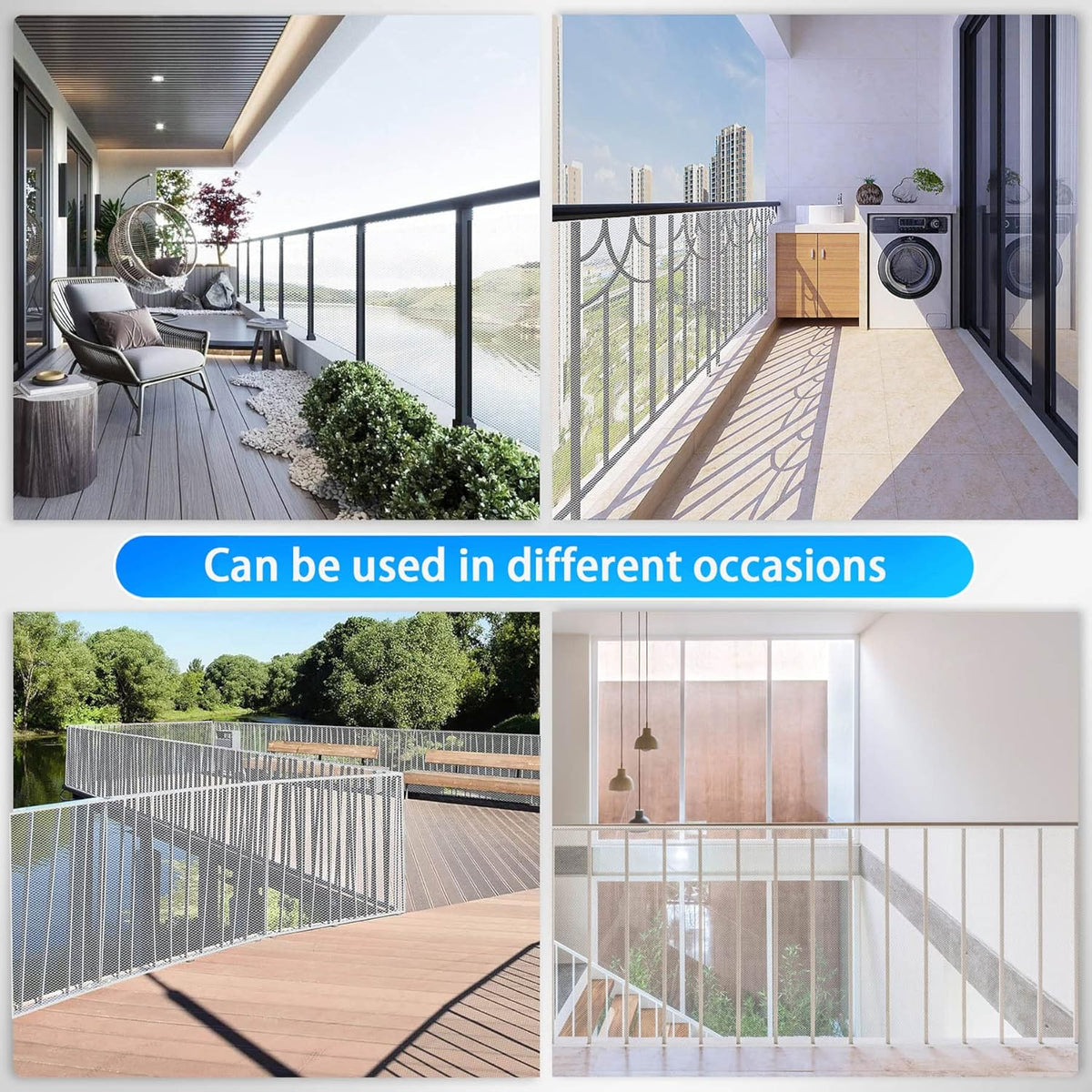 Foldable design of Jumxsrle balcony guard for versatile fit