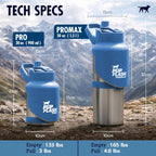 Premium travel dog flask featuring ergonomic dual handle carry system for hiking