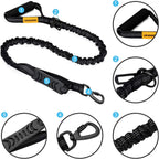 Durable dog leash for medium and large dogs in black.