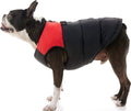 Gooby padded vest dog jacket red front view