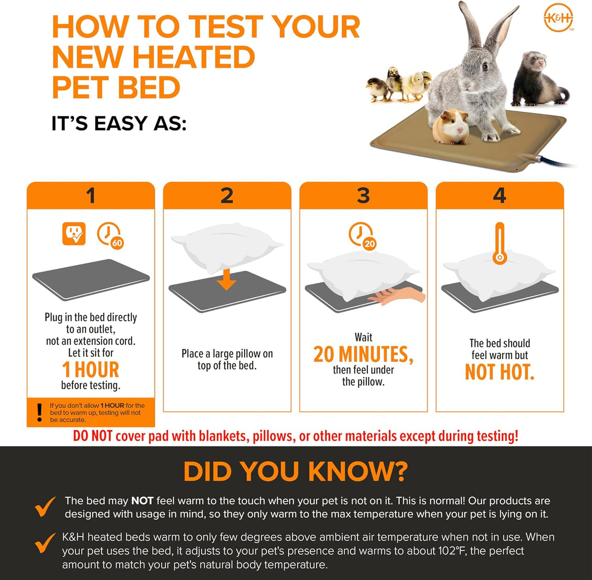 K&H Pet Products small animal outdoor heated pad lifestyle setup