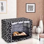 Machine washable dog crate blanket flat layout view demonstrating thick stain resistant material structure