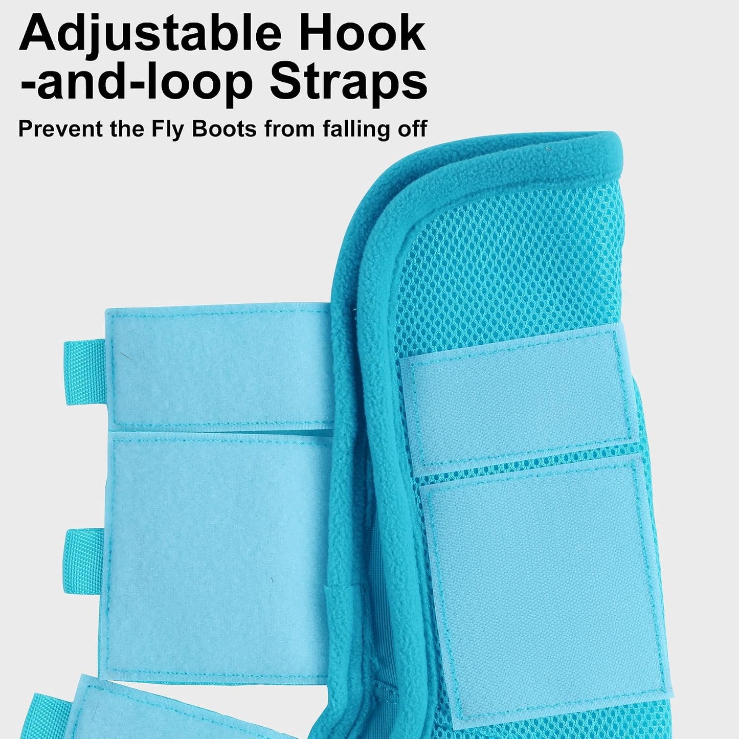 Adjustable non slip straps on equine leg guards full size
