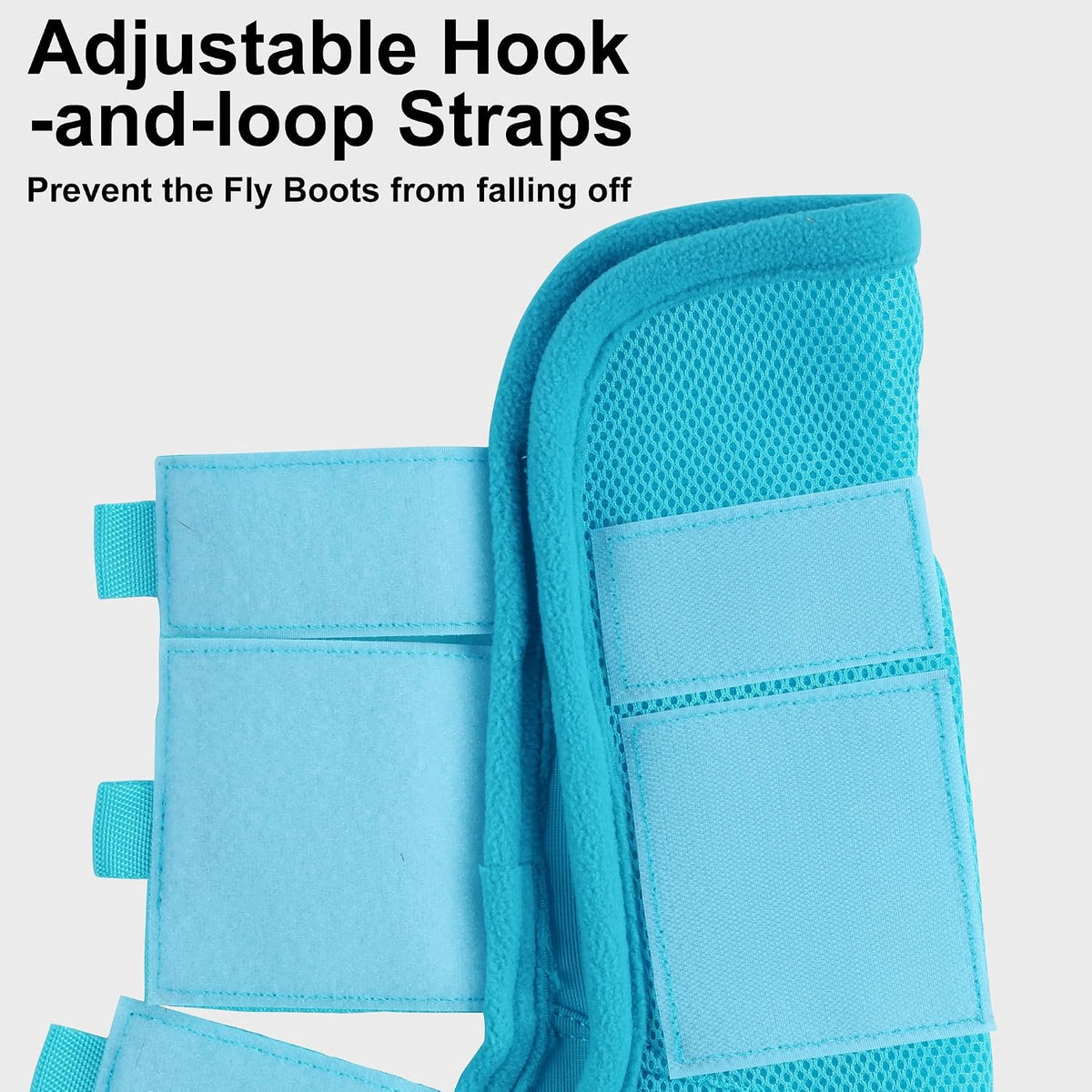 Adjustable non slip straps on equine leg guards full size