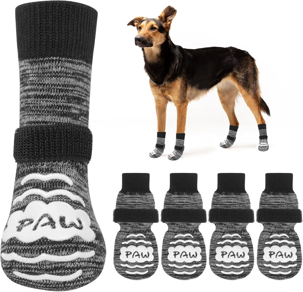 Dog Socks Shoes for Hot Pavement to Prevent Licking Paws, Summer Anti Slip Pet Booties with Grip Traction Control for Hardwood Floors, Grippy Boots & Paw Protectors for Small Medium Large Senior Dogs - Image 12