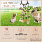 Natural teeth grinding chew toy for rabbits
