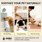 OHMO Lick Mat for Dogs and Cats Large(2 Pack) Nature Design Easy to Clean Pet Slow Feeder with Suction Cups, for Anxiety Relief and Boredom Reduction(Olive+Sage Green) - Image 5