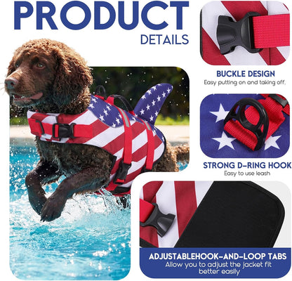 ASENKU Dog Swimsuit top view showcasing the strong rescue handle