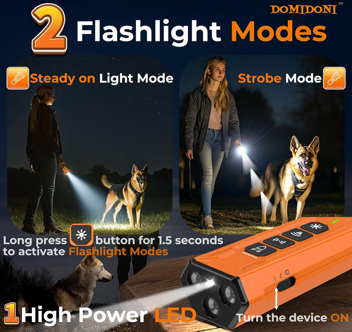Dog Bark Deterrent Device- 3X Ultrasonic Anti Barking Devices for Dogs, Safe for Dogs & Humans, Portable Barks No More Bark Stopper Dog Training Device Indoor Outdoor Use Rechargeable(Alpha Pro) - Image 8