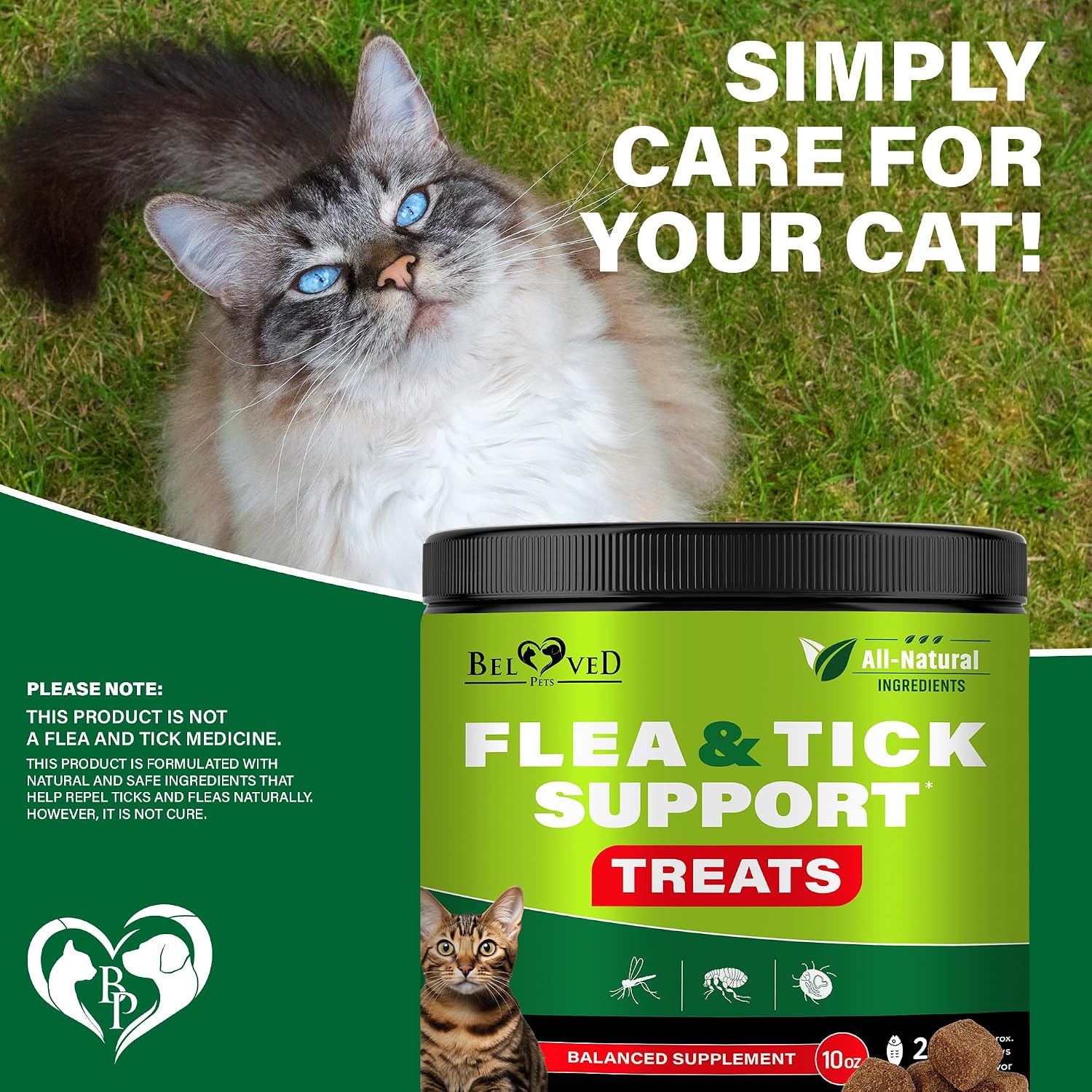 Beloved Pets salmon oil and brewers yeast pet supplement packaging details