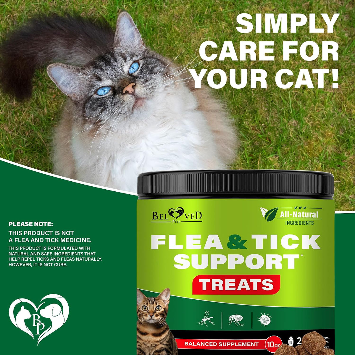 Beloved Pets salmon oil and brewers yeast pet supplement packaging details