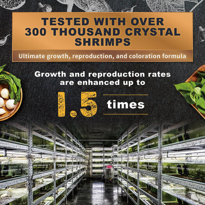 High protein aquarium shrimp diet top view