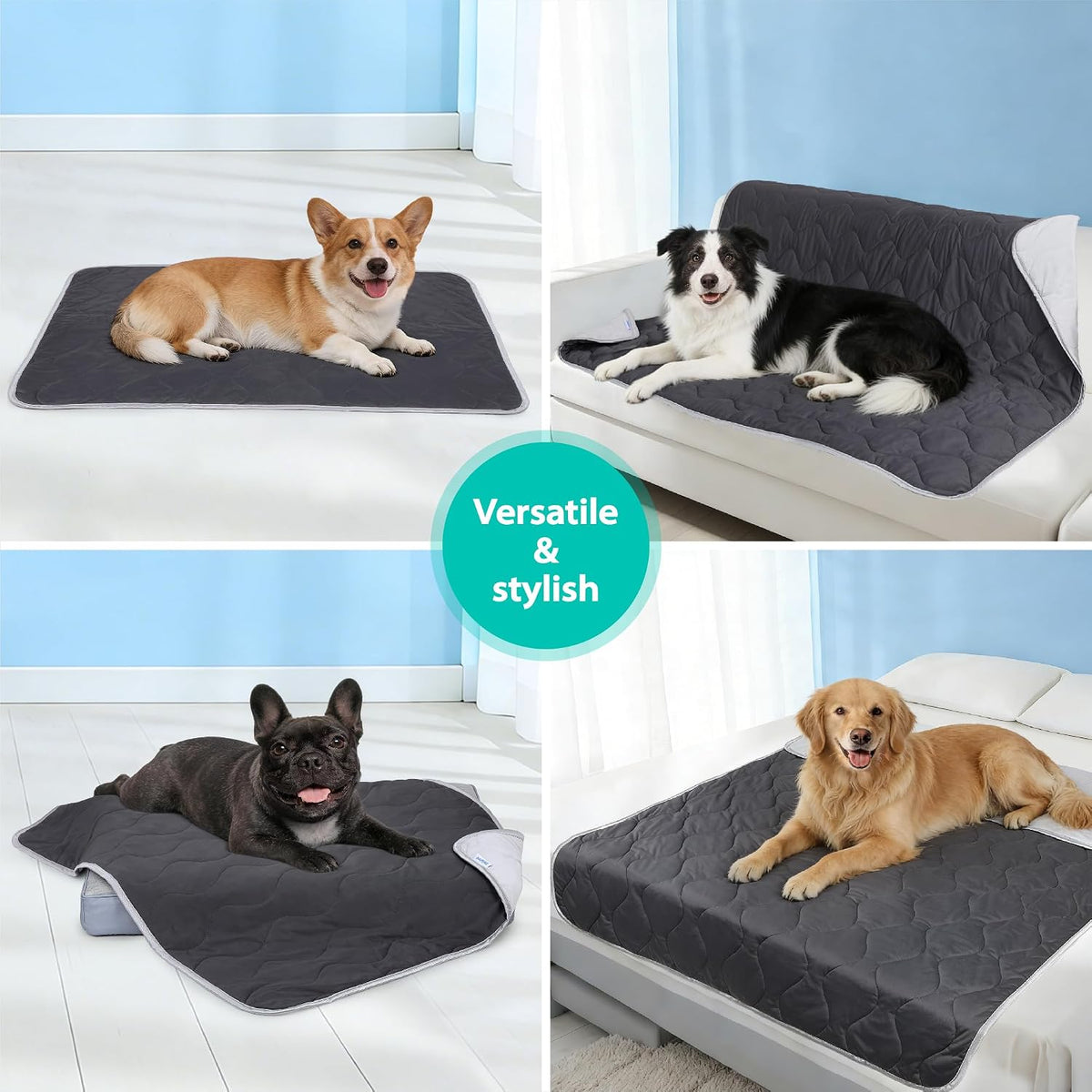 ZAKAPAWS washable pet cooling throw being placed in a washing machine