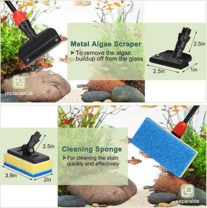 Hygger fish net attachment scooping debris from water surface