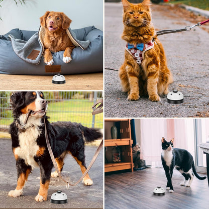 Lightweight portable pet housebreaking bell set for puppies and cats