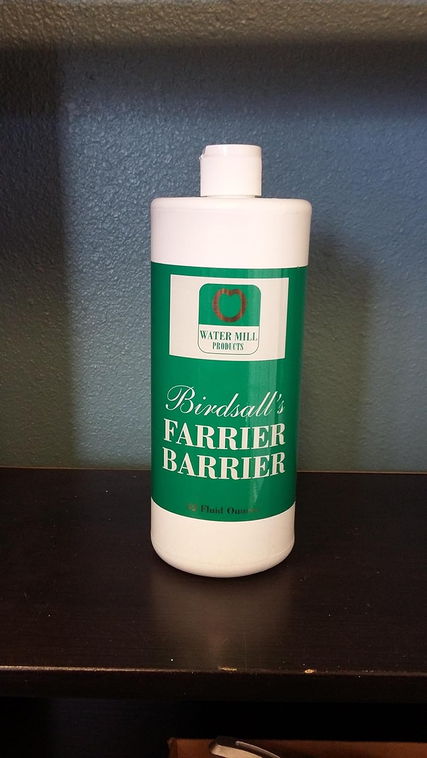 Birdsalls Farrier Barrier horse hoof treatment front view bottle