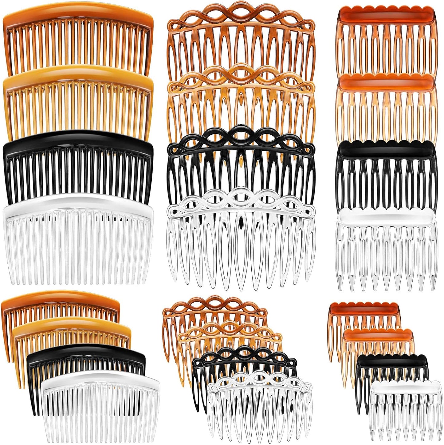 Chuangdi 24 piece French hair side comb set front view