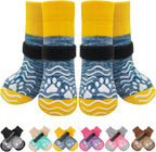 Pack of four Pupteck anti-slip dog socks for indoor use