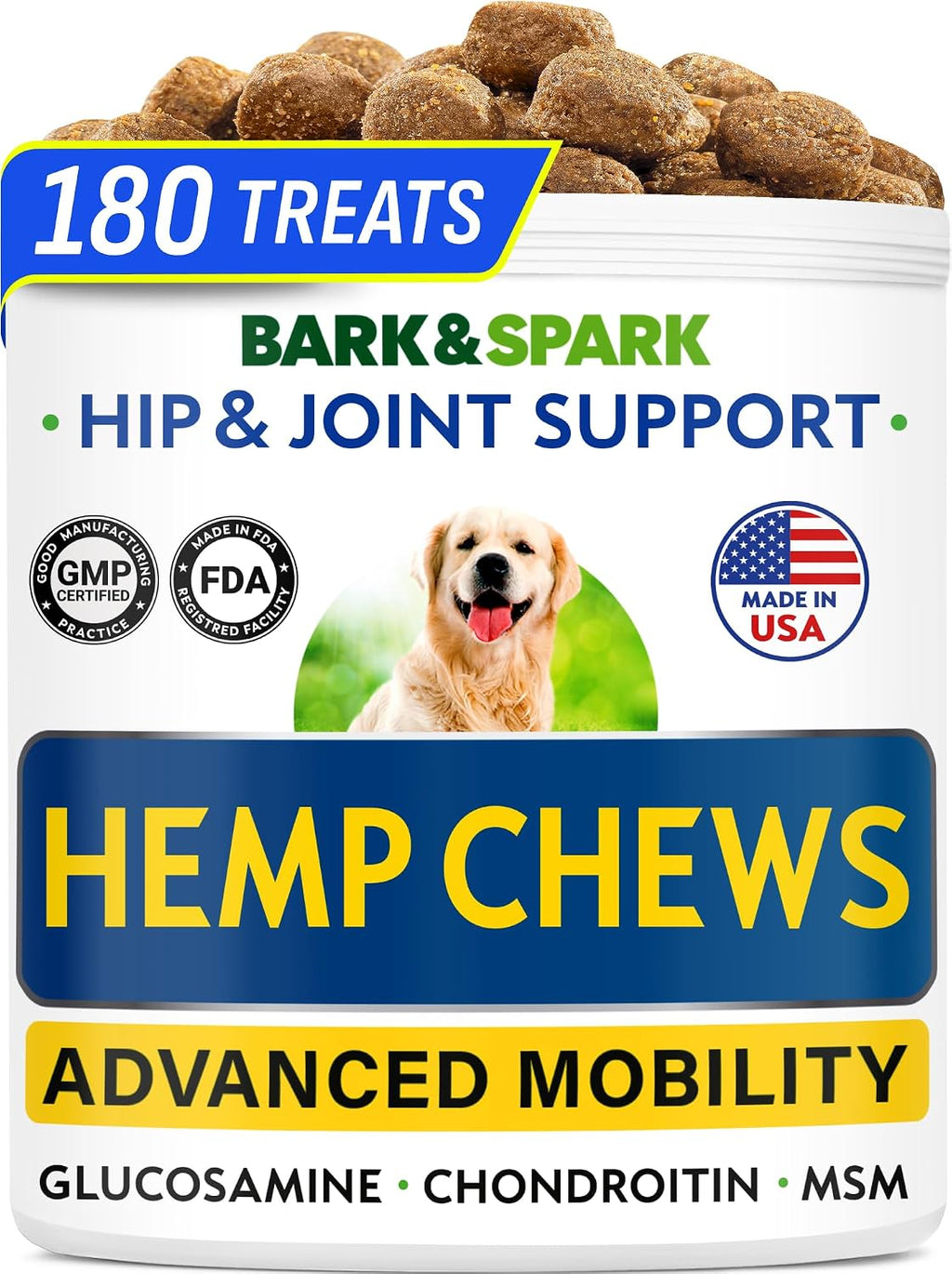 BARK&SPARK Advanced Calming Chews for Dogs - Separation Anxiety Relief for Dogs w/Hemp Oil + Melatonin - Relief During Fireworks, Storms - Aggressive Behavior, Barking, Stress Aid - 90Chews - Image 14