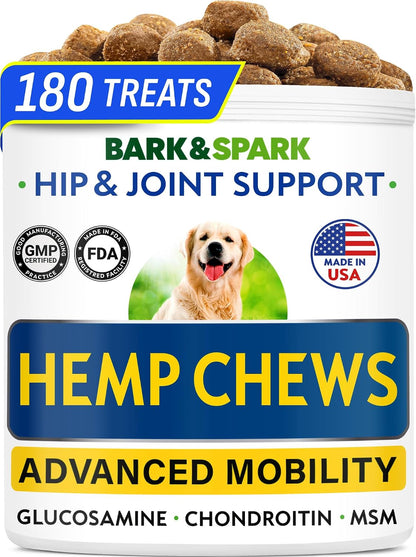 BARK&SPARK Advanced Calming Chews for Dogs - Separation Anxiety Relief for Dogs w/Hemp Oil + Melatonin - Relief During Fireworks, Storms - Aggressive Behavior, Barking, Stress Aid - 90Chews - Image 14