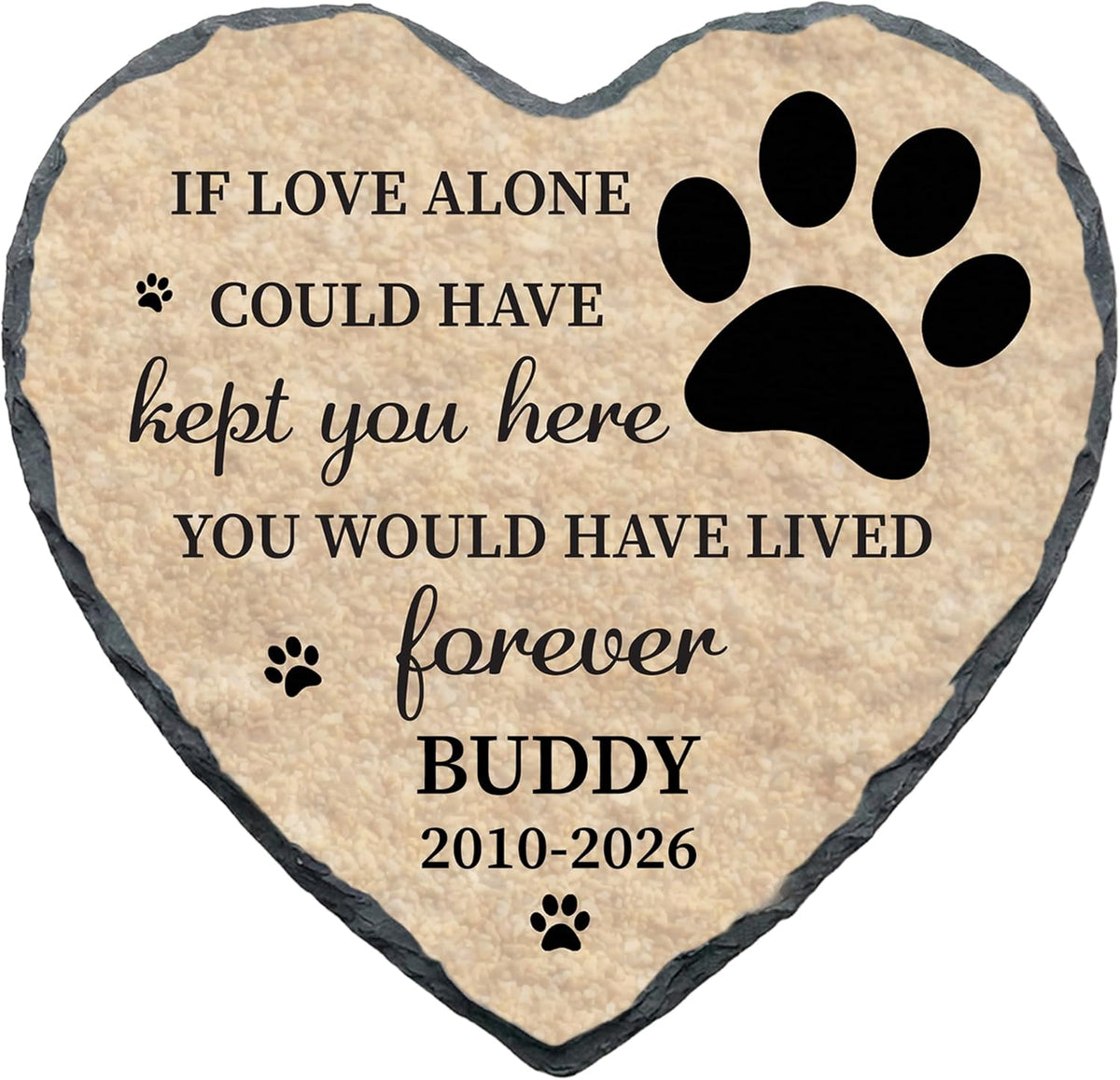 Personalized Cat Memorial Stone, Dog Cat Loss Memorial Gift, Loss of Cat Sympathy Gift, Memorial Plaque Pet Passing Away Gift (S-008) - Image 9