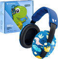 Vanderfields baby ear protection earmuffs dinosaur club design front view