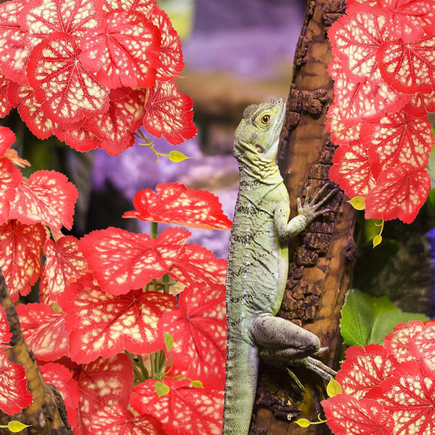 Quozuo terrarium plant decor flexible vine for bearded dragon
