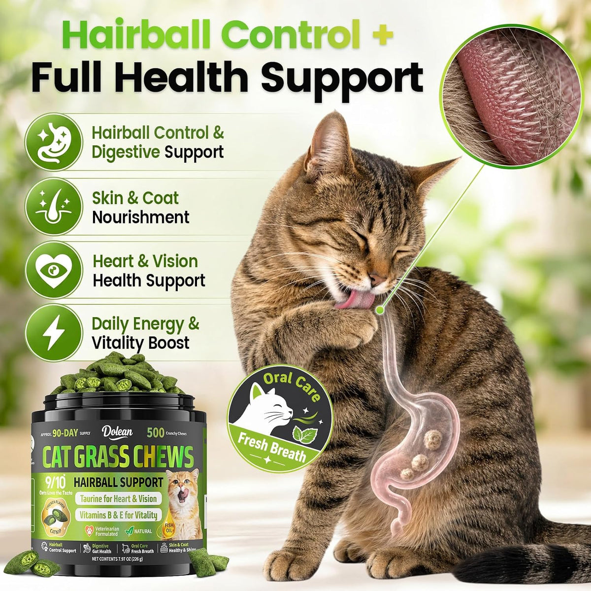 Zhsteveg creamy cat treats container with chicken flavor and fish oil