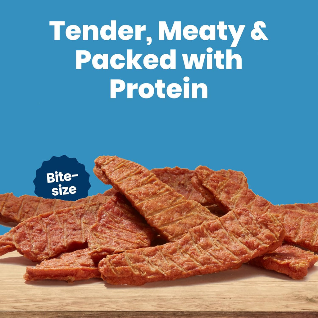 Blue Buffalo Nudges jerky treats showing real chicken ingredient