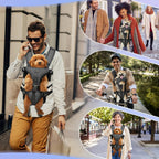YUDODO imported puppy travel backpack showing padded straps and secure zippers