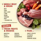 High protein grain free raw coated dry dog food ancestral diet details