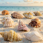 Deauepu packaging showcasing the eight count imported hermit crab housing assortment